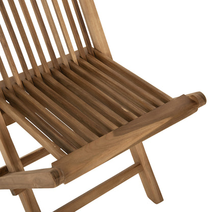Chair Kendall Hm9540 Folding-teak Wood In Natural Color 46,5x63x89hcm.