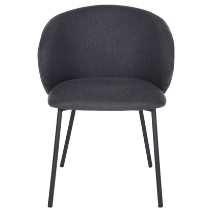 Dining Chair Isiah Hm9615.01 Grey Fabric-black Metal Legs 56x56x76hcm.