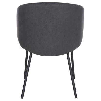 Dining Chair Isiah Hm9615.01 Grey Fabric-black Metal Legs 56x56x76hcm.