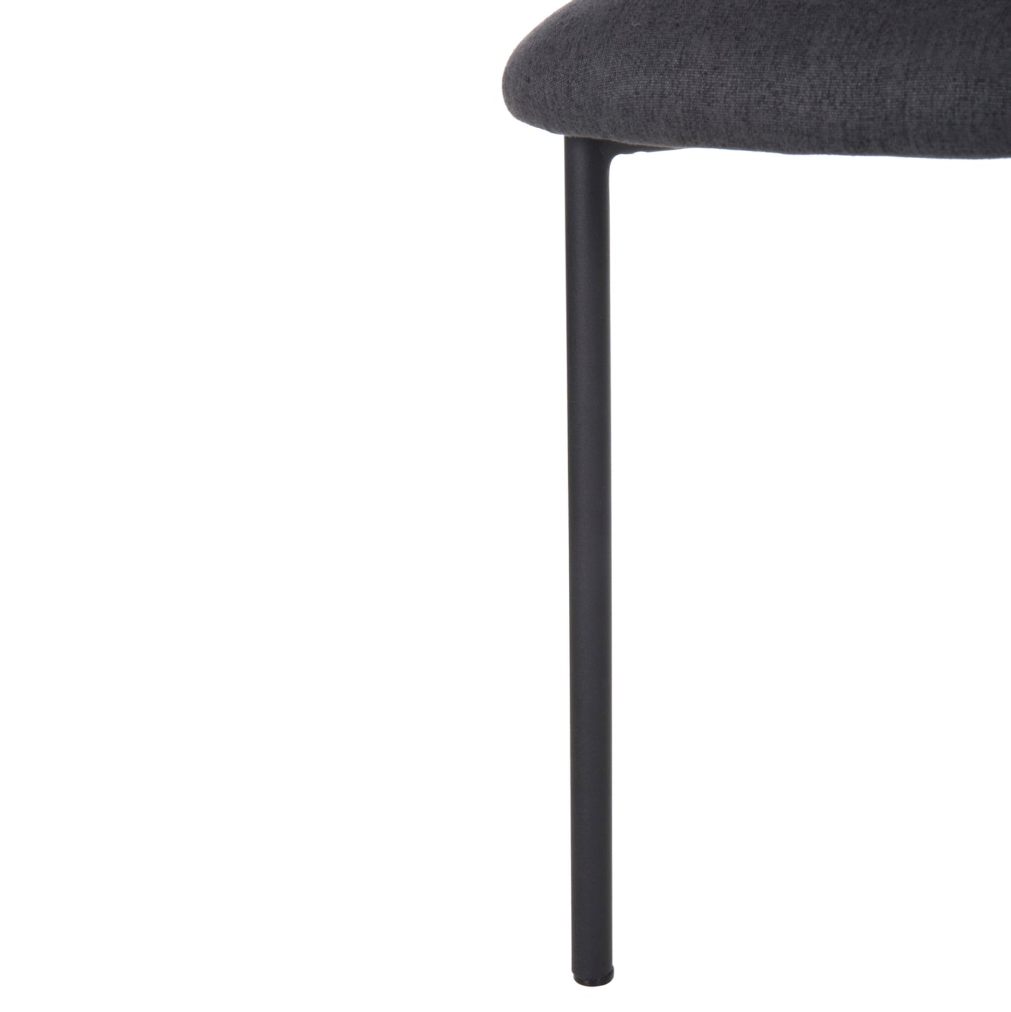 Dining Chair Isiah Hm9615.01 Grey Fabric-black Metal Legs 56x56x76hcm.