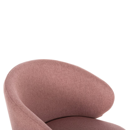 Dining Chair Isiah Hm9615.02 Dusty Pink Fabric-black Metal Legs 56x56x76hcm.