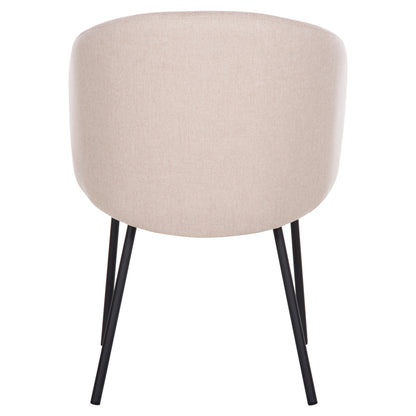 Dining Chair Isiah Hm9615.03 Beige Fabric-black Metal Legs 56x56x76hcm.