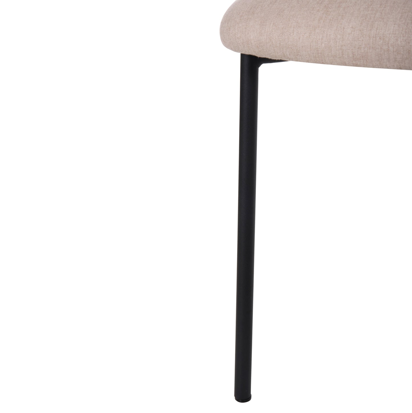 Dining Chair Isiah Hm9615.03 Beige Fabric-black Metal Legs 56x56x76hcm.