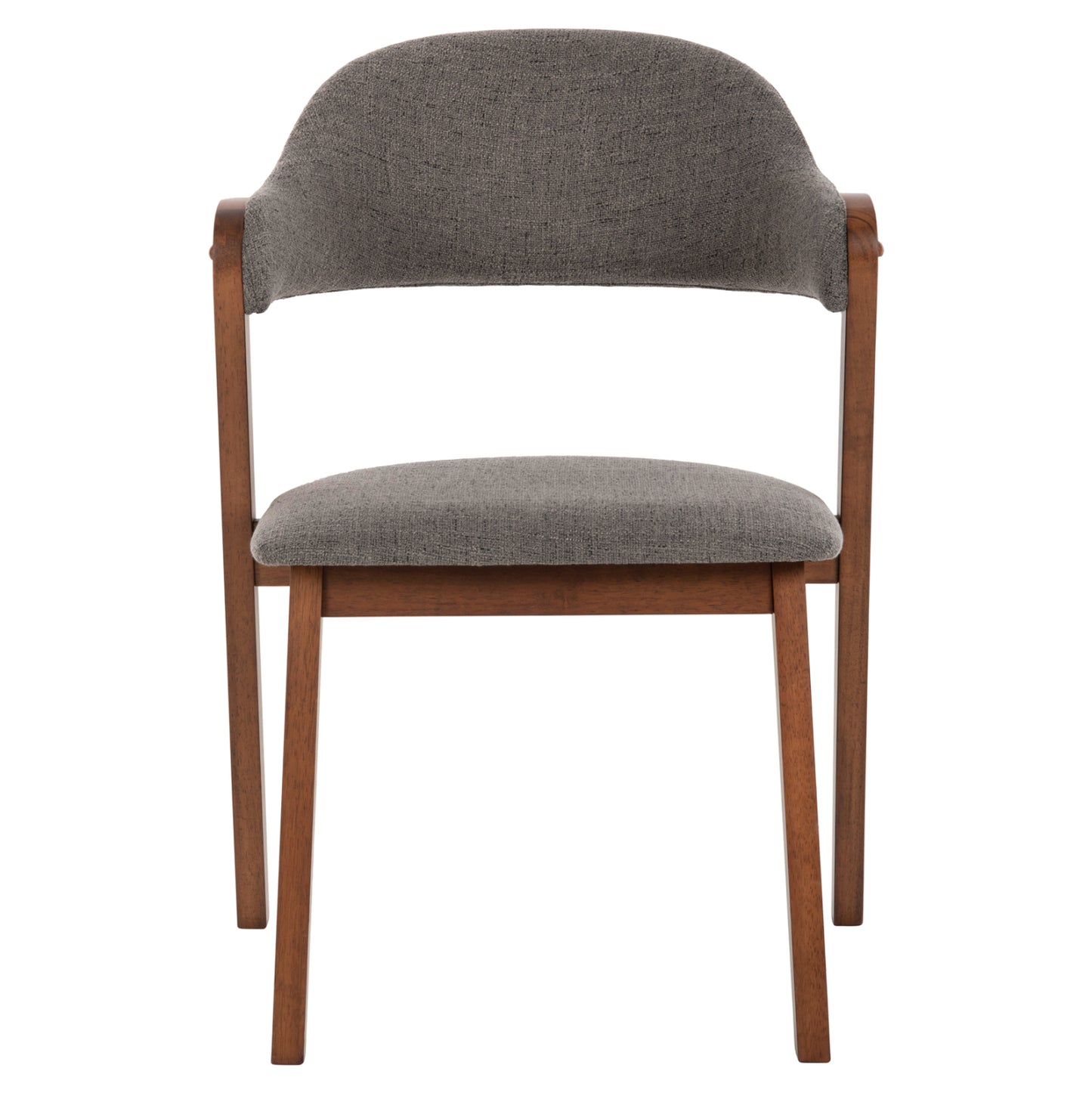 Dining Chair Rider Hm9734.01 Rubberwood In Walnut Color-grey Fabric 59x59x83hcm.