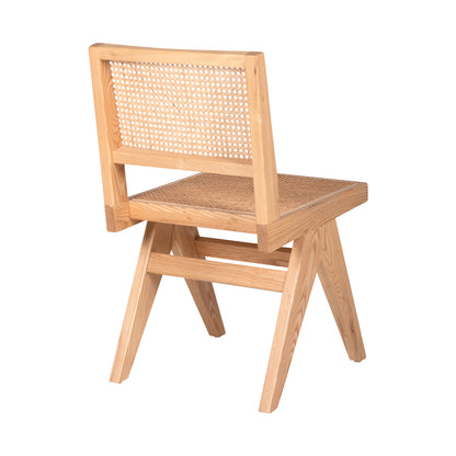 Chair Fredrik Hm9873 Ashwood And Natural Rattan In Natural Color 45x55,5x83hcm.