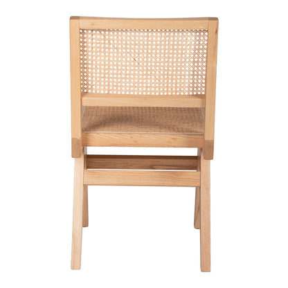 Chair Fredrik Hm9873 Ashwood And Natural Rattan In Natural Color 45x55,5x83hcm.