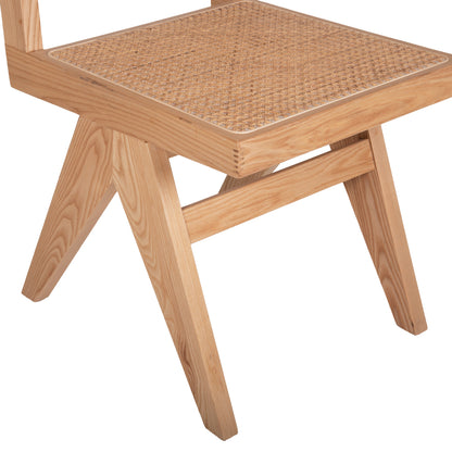 Chair Fredrik Hm9873 Ashwood And Natural Rattan In Natural Color 45x55,5x83hcm.
