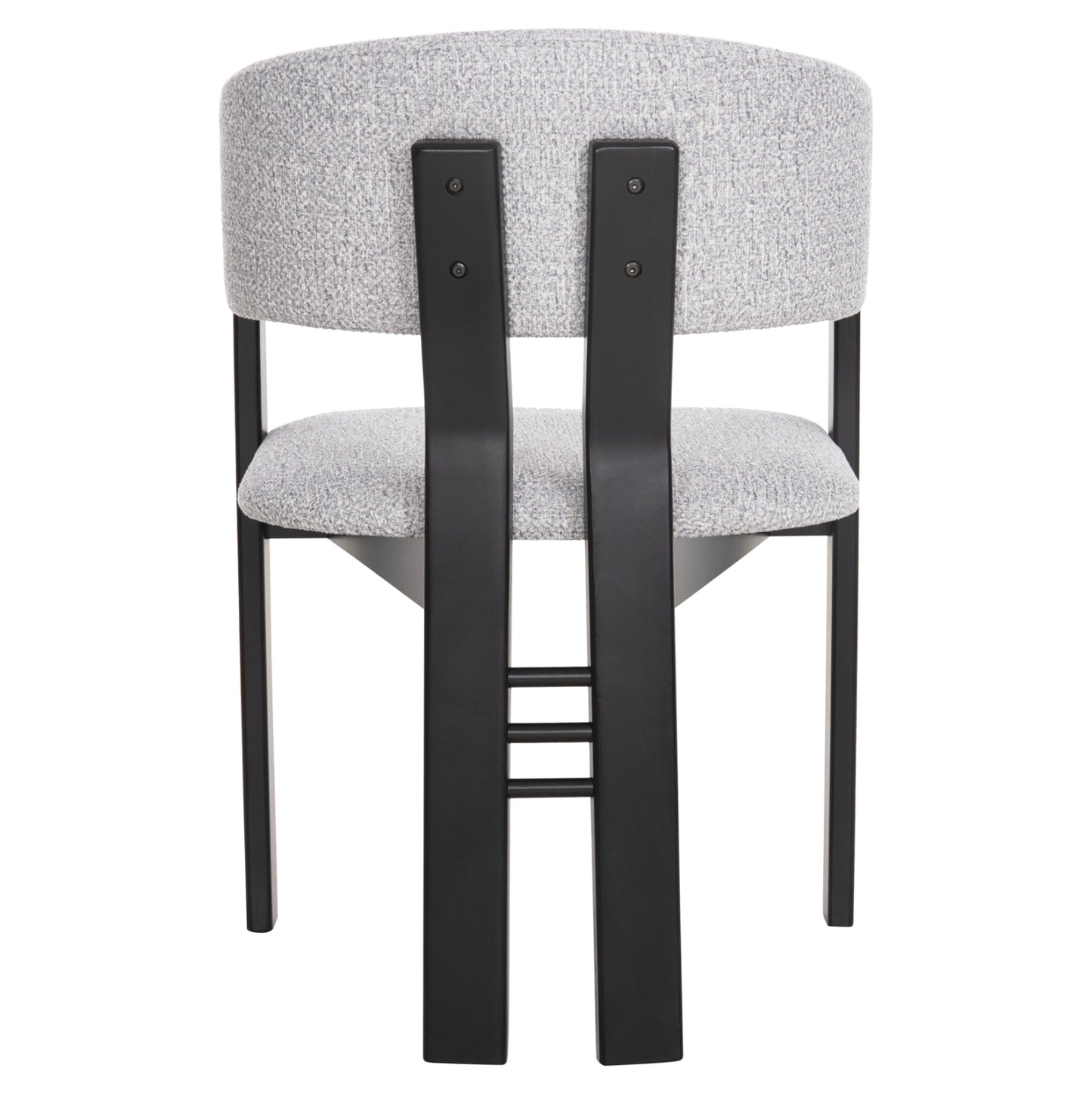 Dining Chair Zarra Hm9970.02 Rubberwood In Black-light Grey Fabric 55,5x59x81,5hcm.