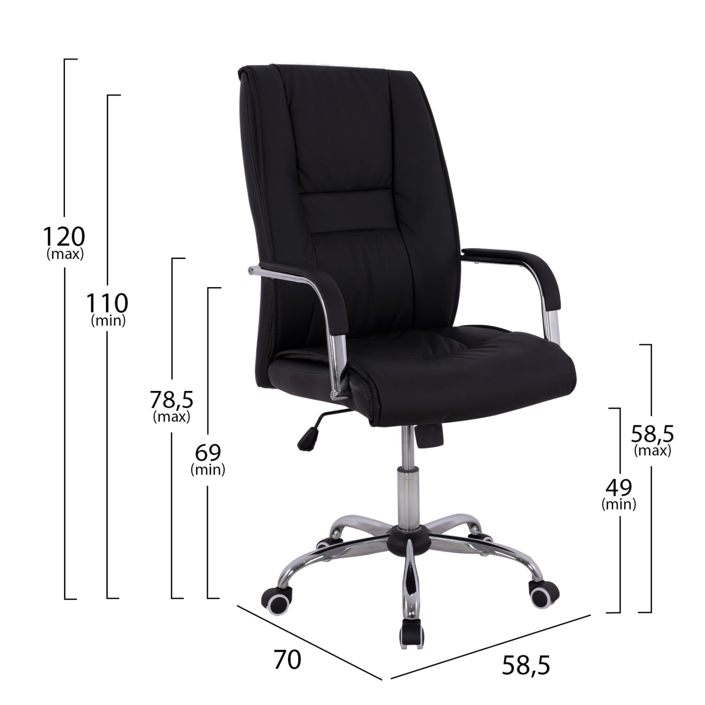 Manager's Office Chair Hm1106.01 Black Color