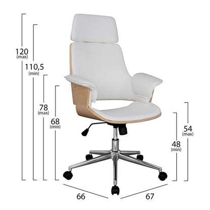 Manager's Office Chair Superior Pro Hm1110.02 Sonama-white 67x66x120 Cm