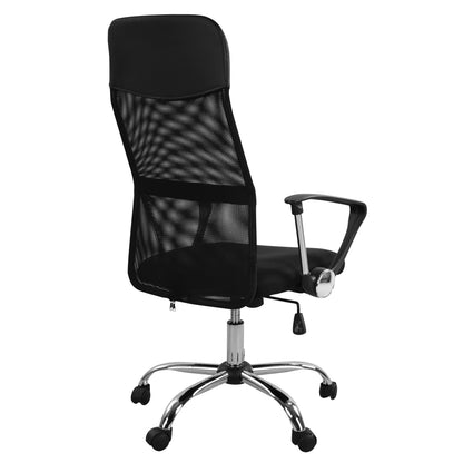 Office Chair Hm1000.01 Black With Mesh And Chromed Base 61x56x118 Cm