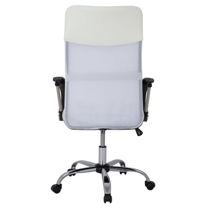 Office Chair Hm1000.04 White Mesh Chromed Leg 61x58x118