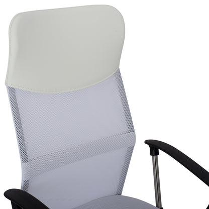 Office Chair Hm1000.04 White Mesh Chromed Leg 61x58x118