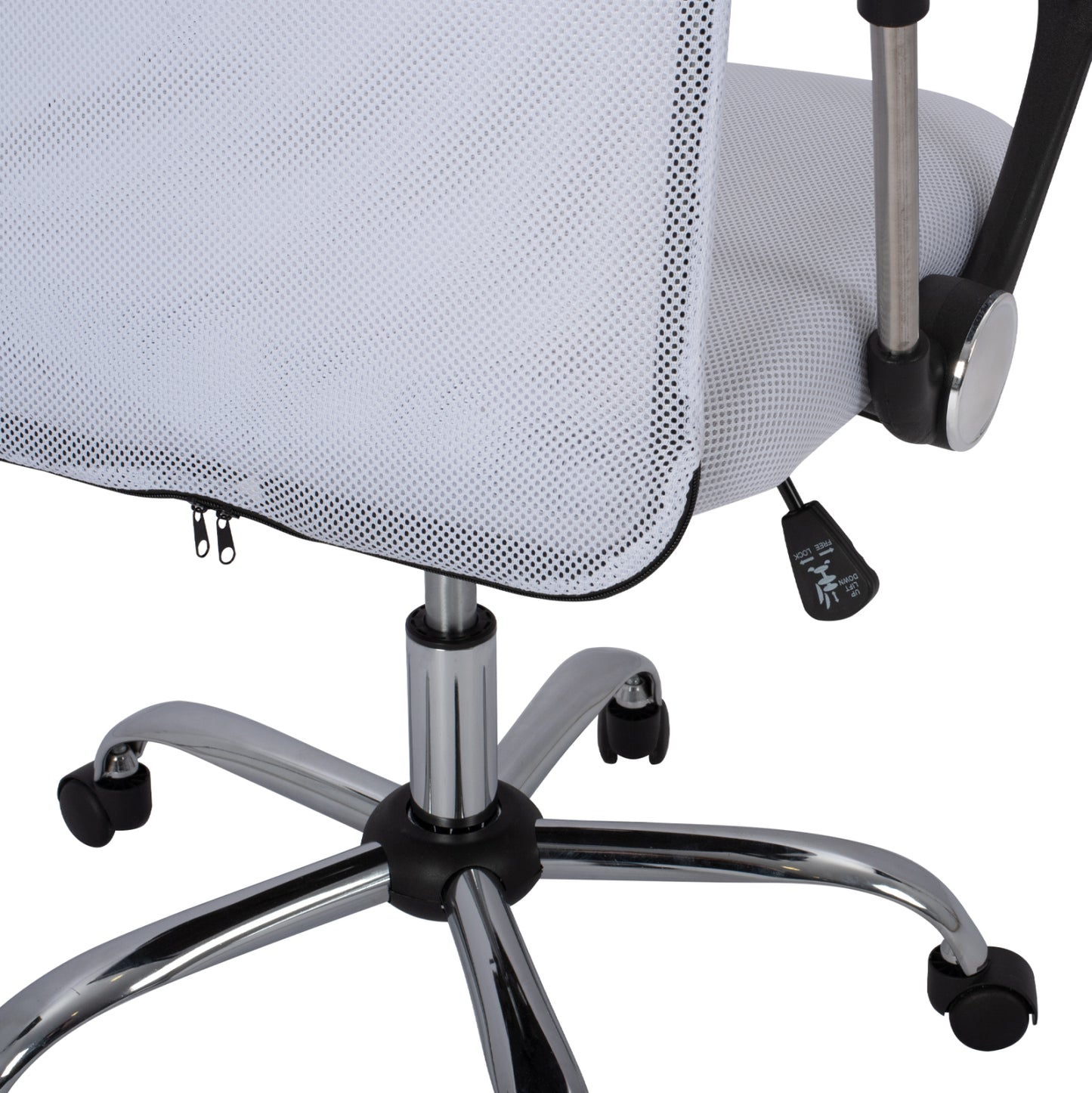 Office Chair Hm1000.04 White Mesh Chromed Leg 61x58x118