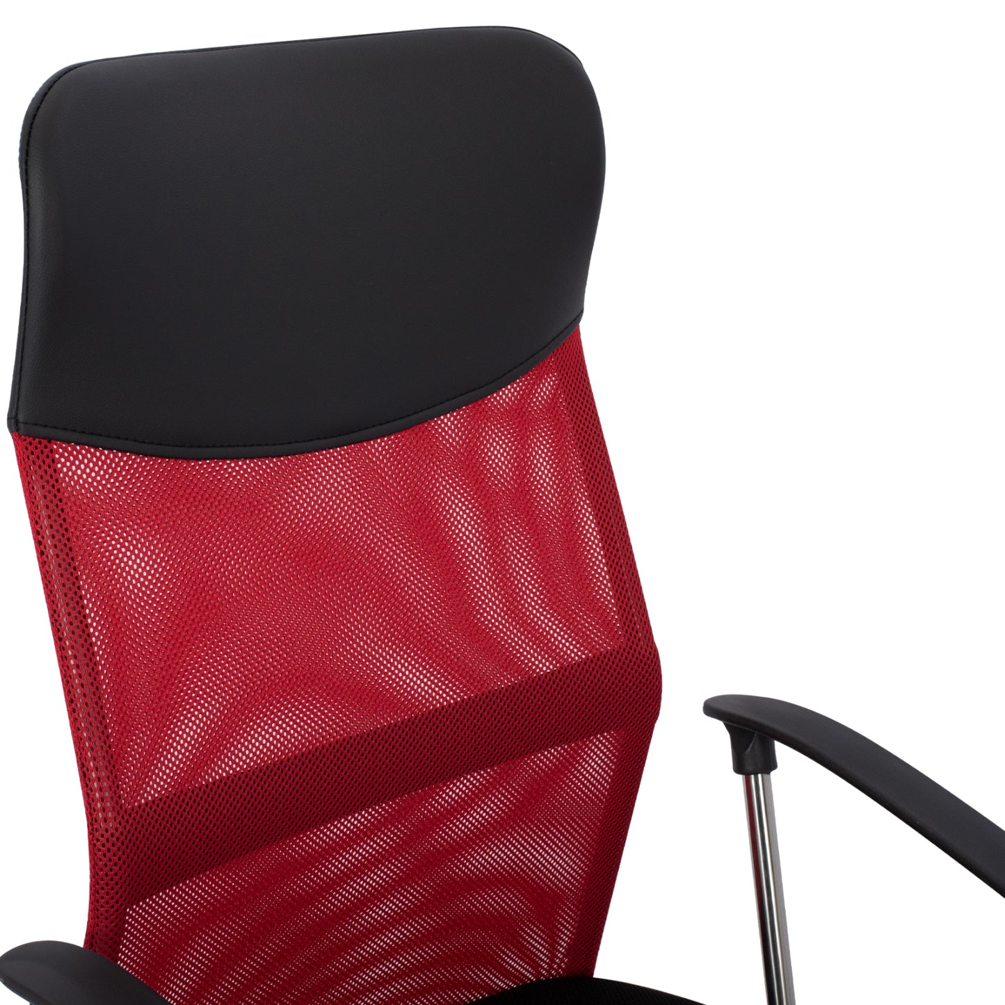 Office Chair Hm1000.07 Black Red Mesh Chromed Leg 61x58x118