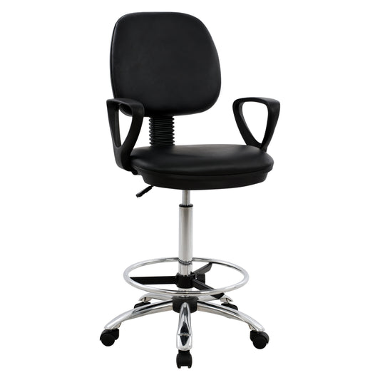 Office Chair Vegar Hm1042.01 With Perimeter Footrest-high Seat-black 56,5x60x136hcm.