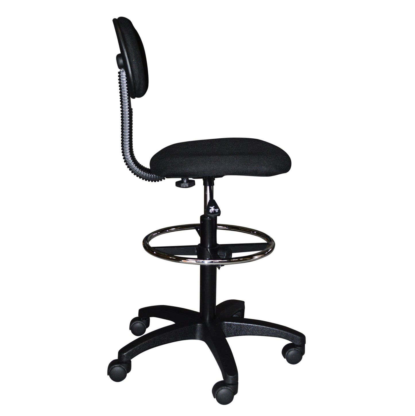 Office Chair Vegar Hm1043.01 With Perimeter Footrest-high Seat-black Fabric 45Χ42Χ132hcm.