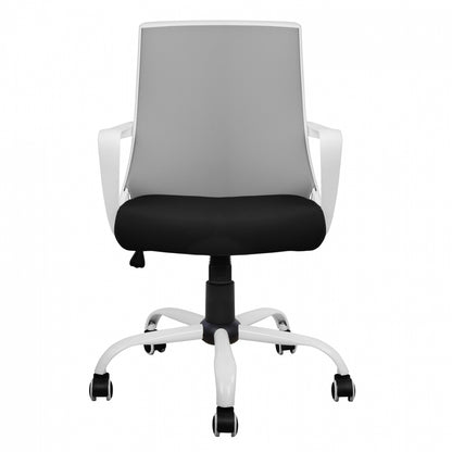 Office Chair Hm1053.21 Grey With Mesh And Metal Base 58x59x103 Cm