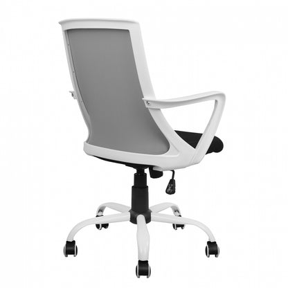 Office Chair Hm1053.21 Grey With Mesh And Metal Base 58x59x103 Cm