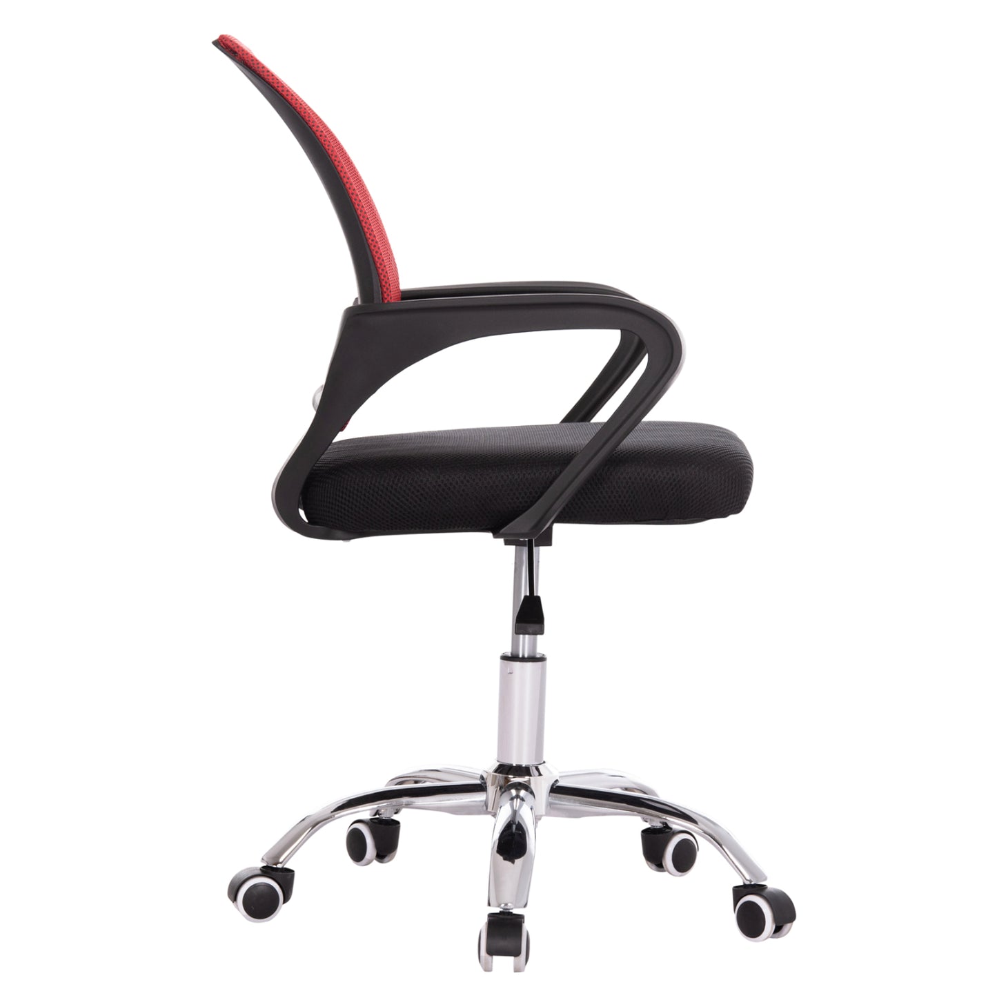 Office Chair Bristone Hm1058.37 Chromed Leg-red & Black Mesh 59x53x80-90hcm.