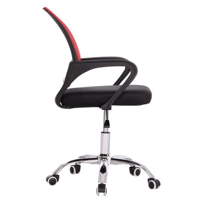 Office Chair Bristone Hm1058.37 Chromed Leg-red & Black Mesh 59x53x80-90hcm.