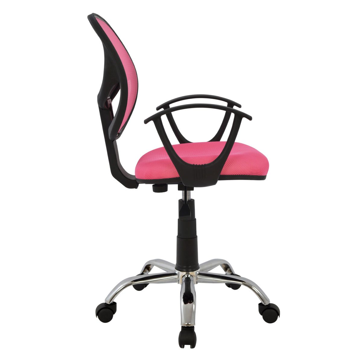 Office Chair With Chromed Base Hm1082.05 Pink 56x53,5x100 Cm