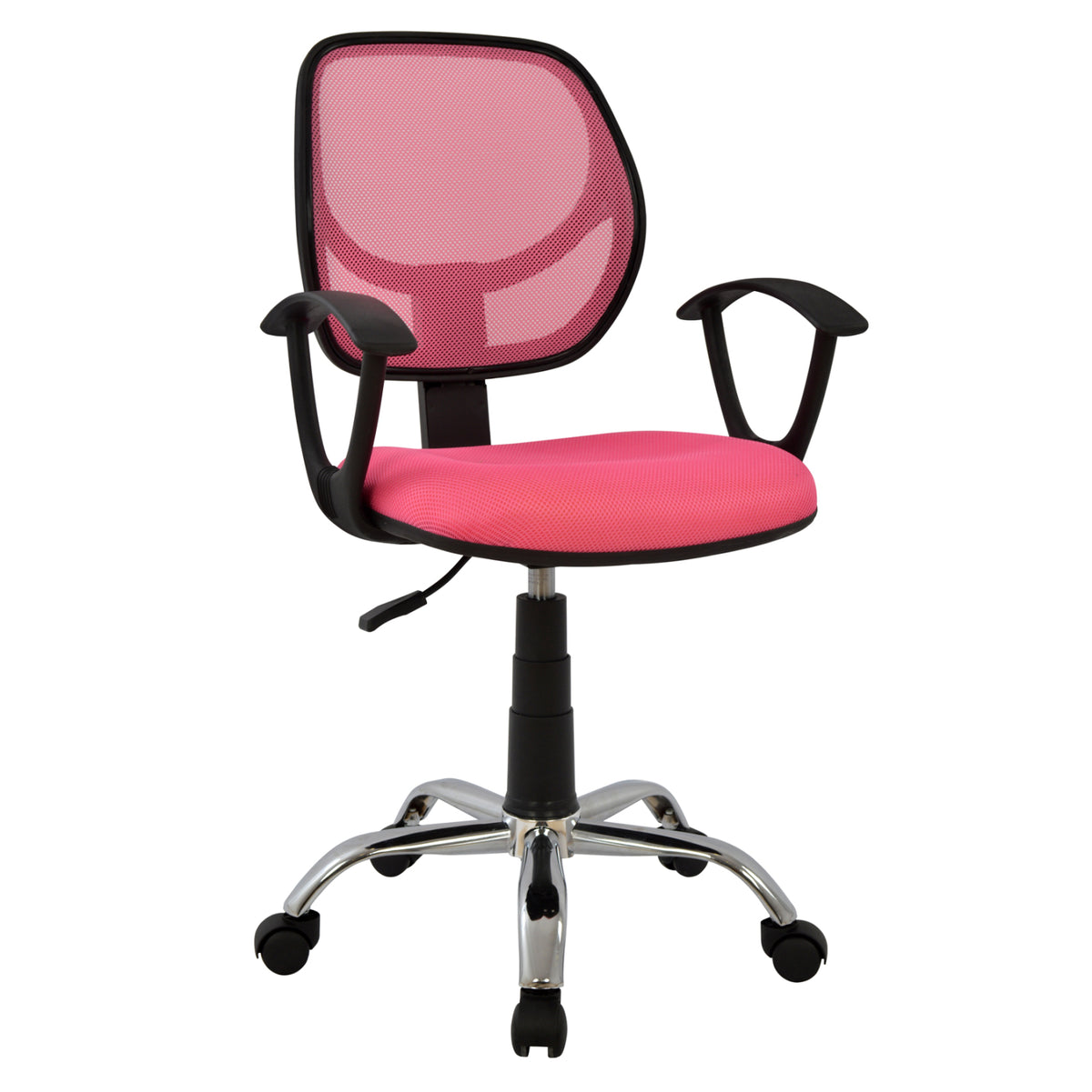 Office Chair With Chromed Base Hm1082.05 Pink 56x53,5x100 Cm