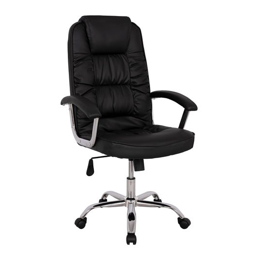Office Chair Hm1112 With Black Pu And Chromed Base 63x67x113 Cm.