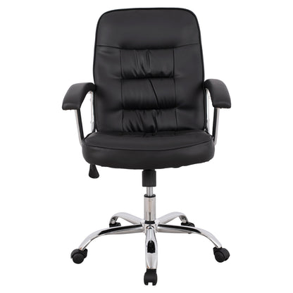 Office Chair Hm1113 With Black Pu And Chromed Base 62x62x104 Cm.