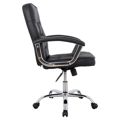 Office Chair Hm1113 With Black Pu And Chromed Base 62x62x104 Cm.