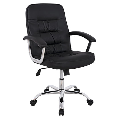 Office Chair Hm1113 With Black Pu And Chromed Base 62x62x104 Cm.