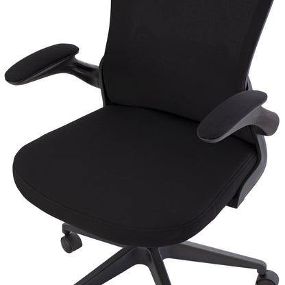 Office Chair Hm1178.01, Black Mesh Fabric, Black Frame, 60x56x105