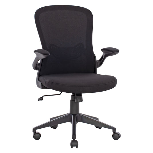 Office Chair Hm1178.01, Black Mesh Fabric, Black Frame, 60x56x105