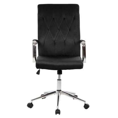 Office Chair Josef Hm1181.04 Black Velvet-inox Base 58x61x105-113hcm.