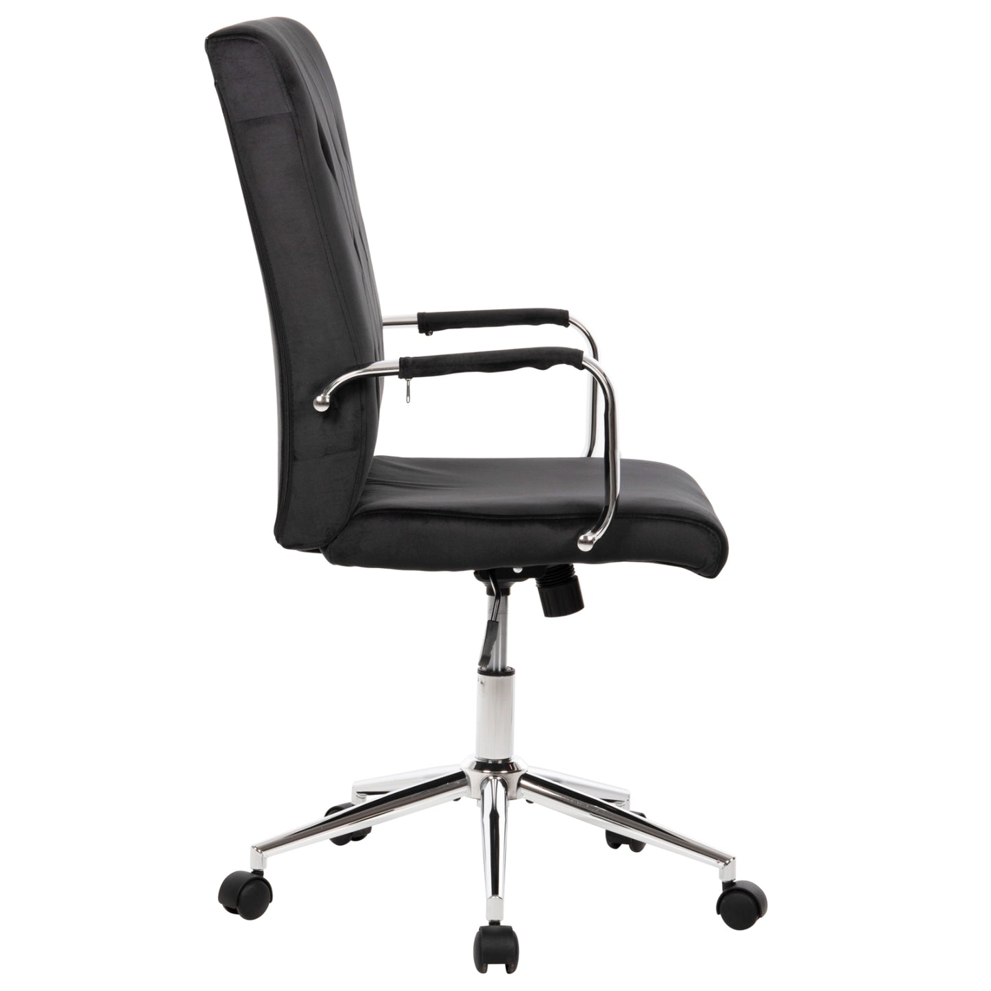 Office Chair Josef Hm1181.04 Black Velvet-inox Base 58x61x105-113hcm.