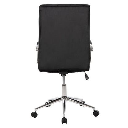 Office Chair Josef Hm1181.04 Black Velvet-inox Base 58x61x105-113hcm.