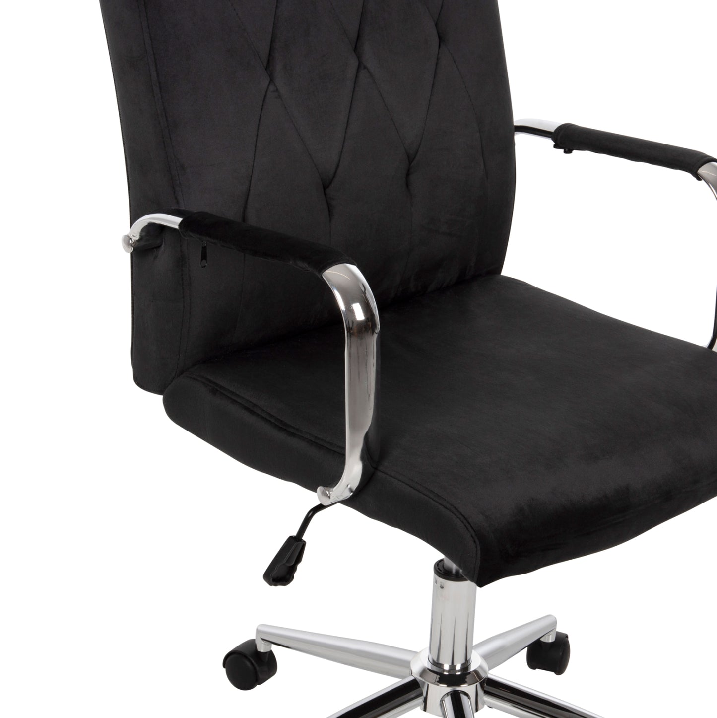 Office Chair Josef Hm1181.04 Black Velvet-inox Base 58x61x105-113hcm.