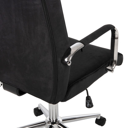 Office Chair Josef Hm1181.04 Black Velvet-inox Base 58x61x105-113hcm.