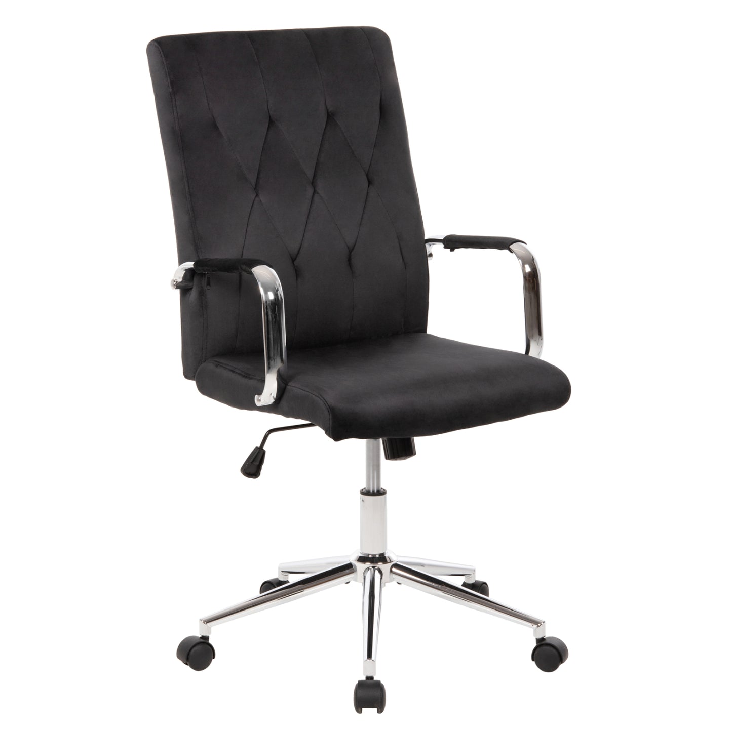 Office Chair Josef Hm1181.04 Black Velvet-inox Base 58x61x105-113hcm.