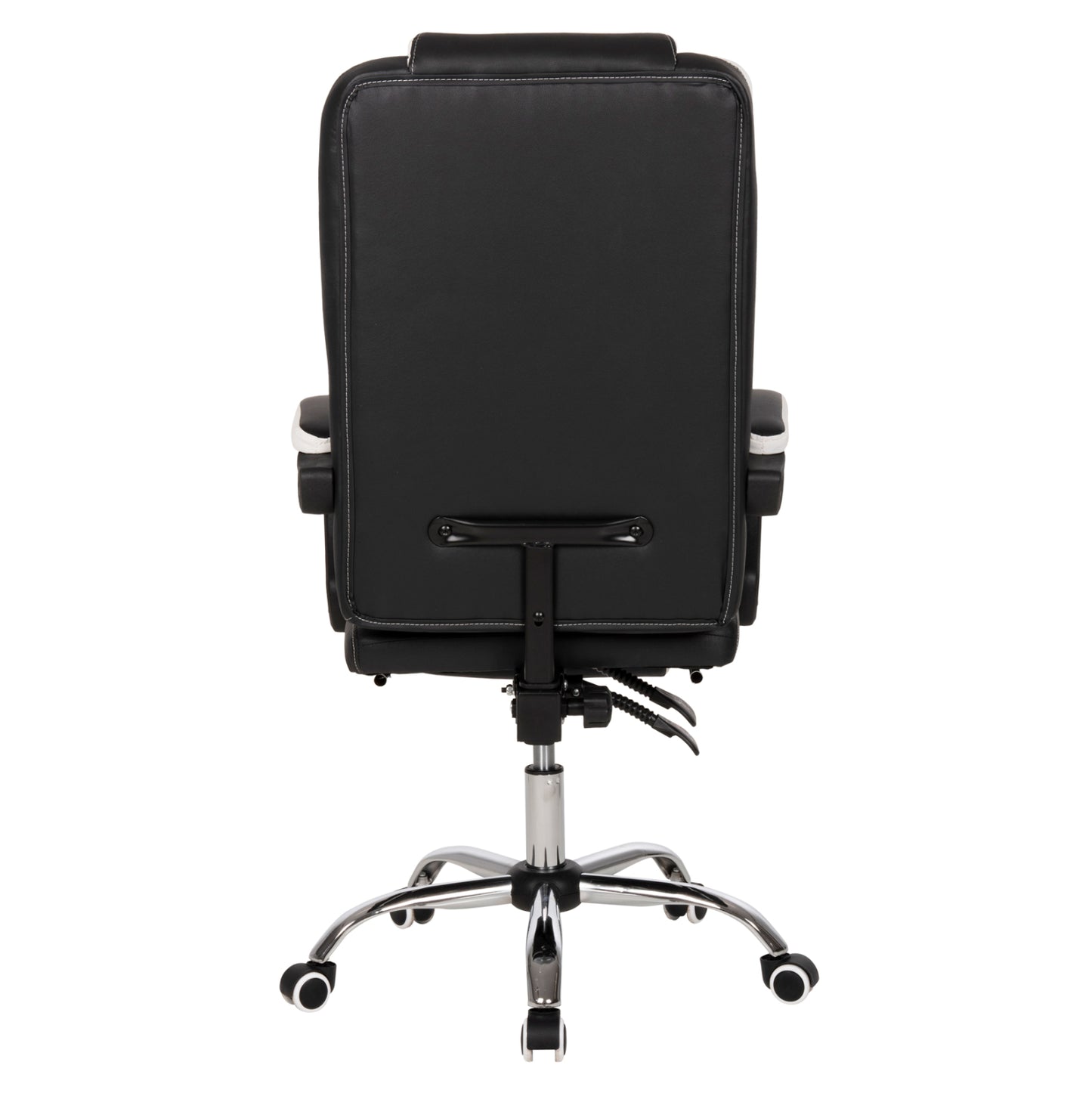 Office Chair Seena Hm1190.02 Black-white Pu-folding Footrest 62x65x115hcm.