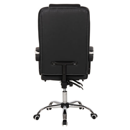 Office Chair Seena Hm1190.02 Black-white Pu-folding Footrest 62x65x115hcm.