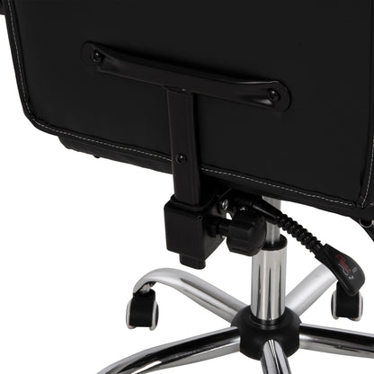 Office Chair Seena Hm1190.02 Black-white Pu-folding Footrest 62x65x115hcm.