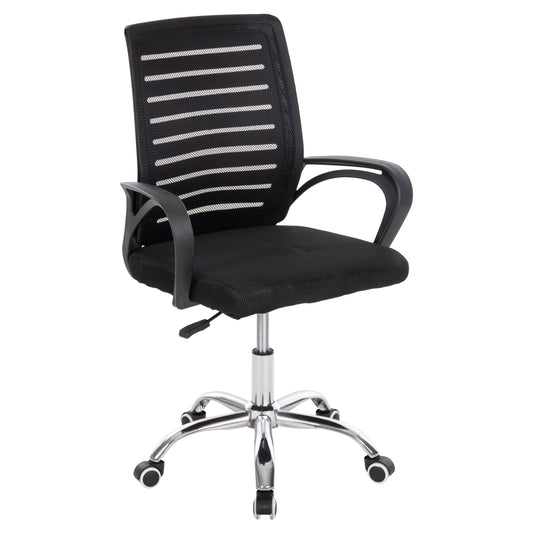 Office Chair Trail Hm1192 Black Mesh-chromed Metal Leg 64x55x98,5hcm.