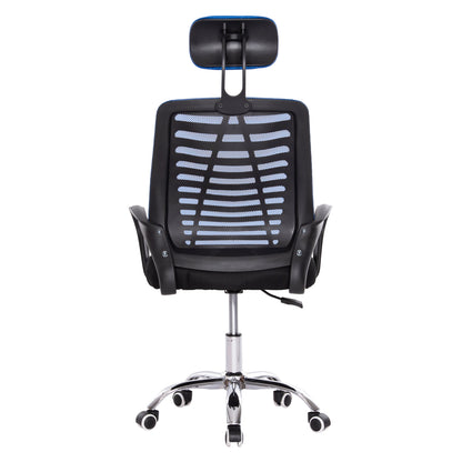 Office Chair Trail2 Hm1193.36 Blue & Black Mesh Fabric-chrome Base 61x61x116hcm.