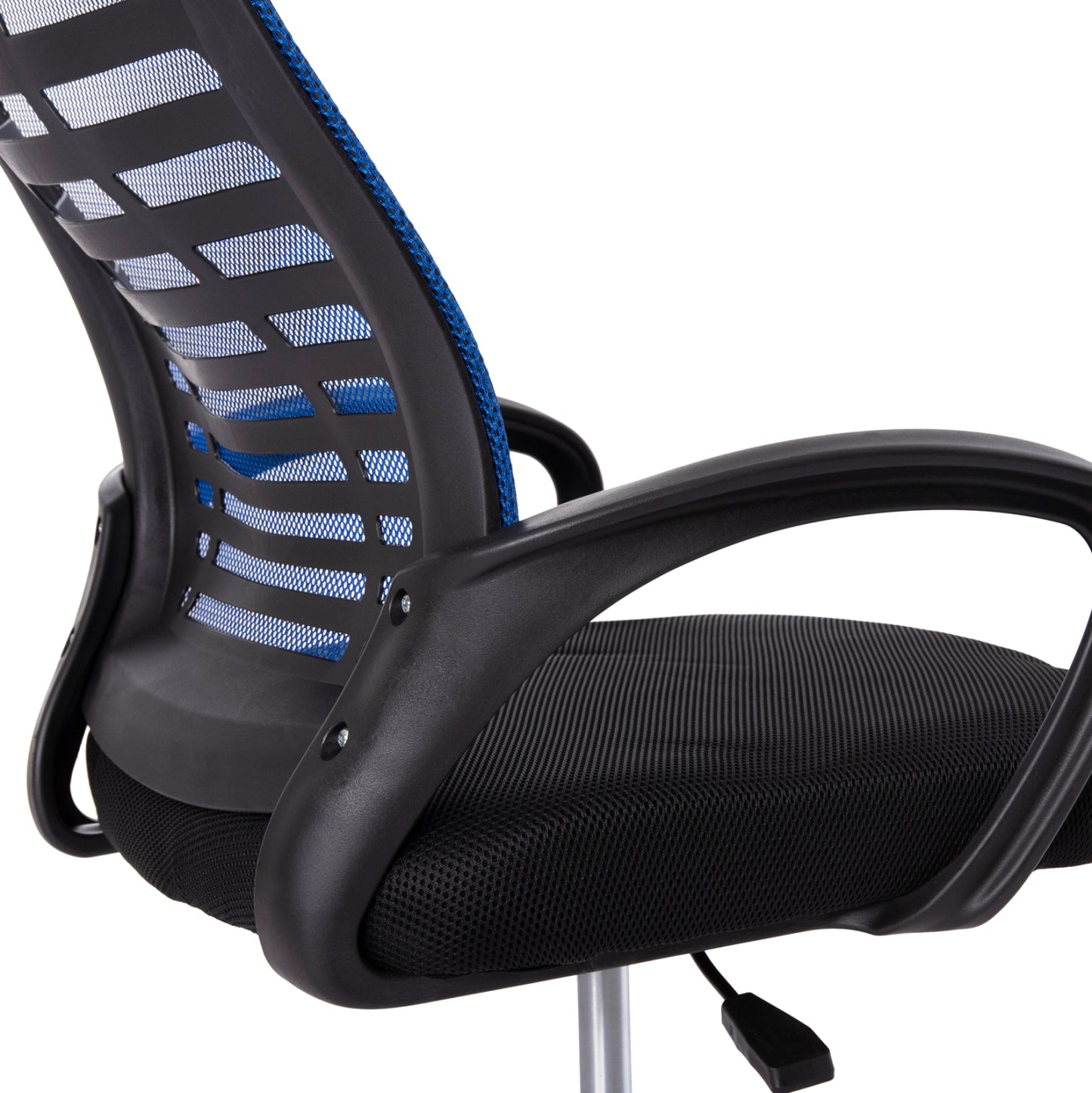 Office Chair Trail2 Hm1193.36 Blue & Black Mesh Fabric-chrome Base 61x61x116hcm.
