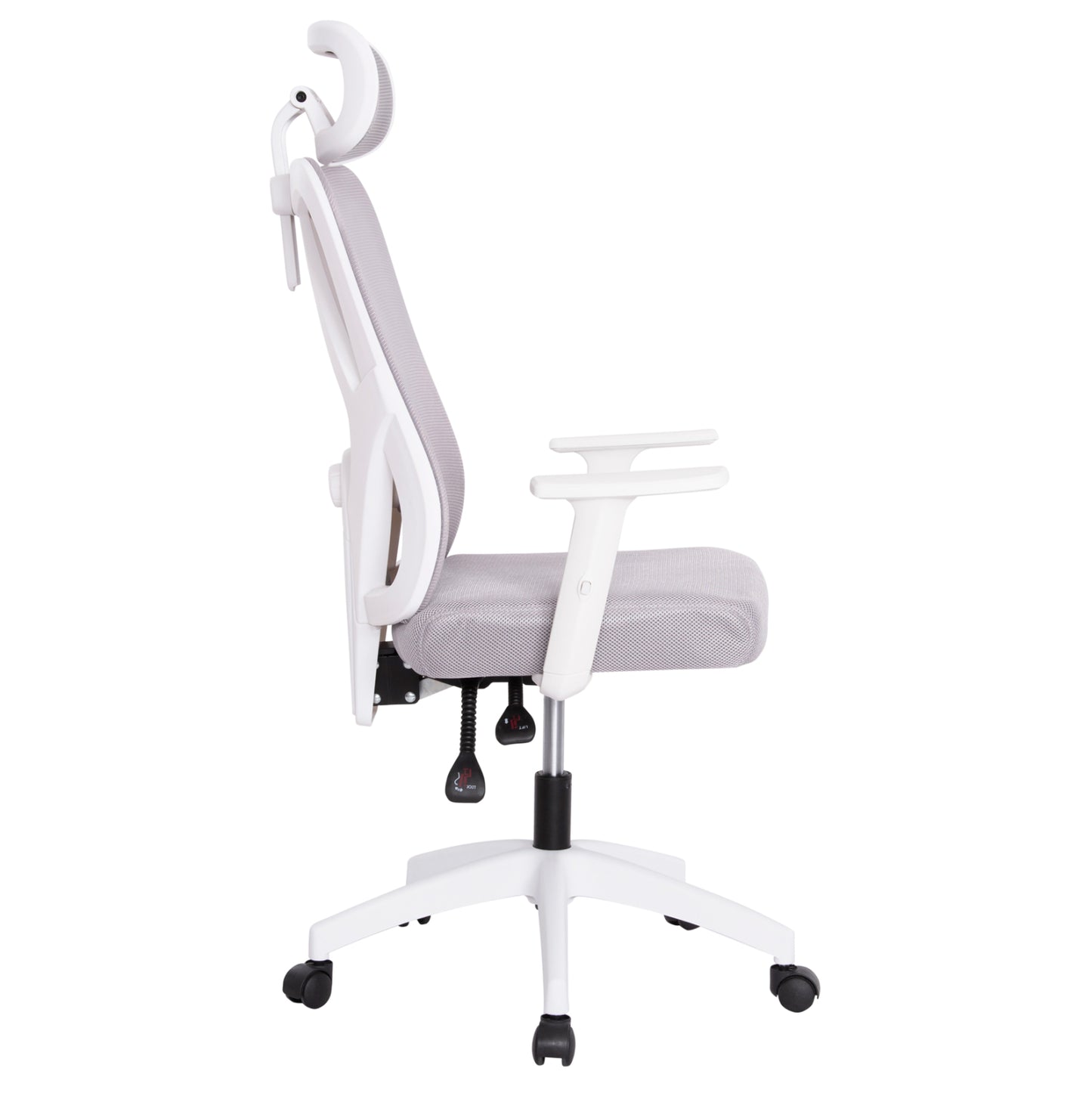 Office Chair Mexer Hm1195.02 Grey Mesh-white Pp Base 68x70x136hcm.