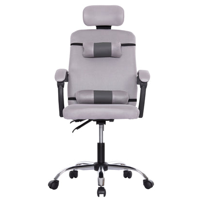 Office Chair Croner Hm1196.02 Grey Mesh-chrome Metal Base-black Frame 58x67x124hcm.