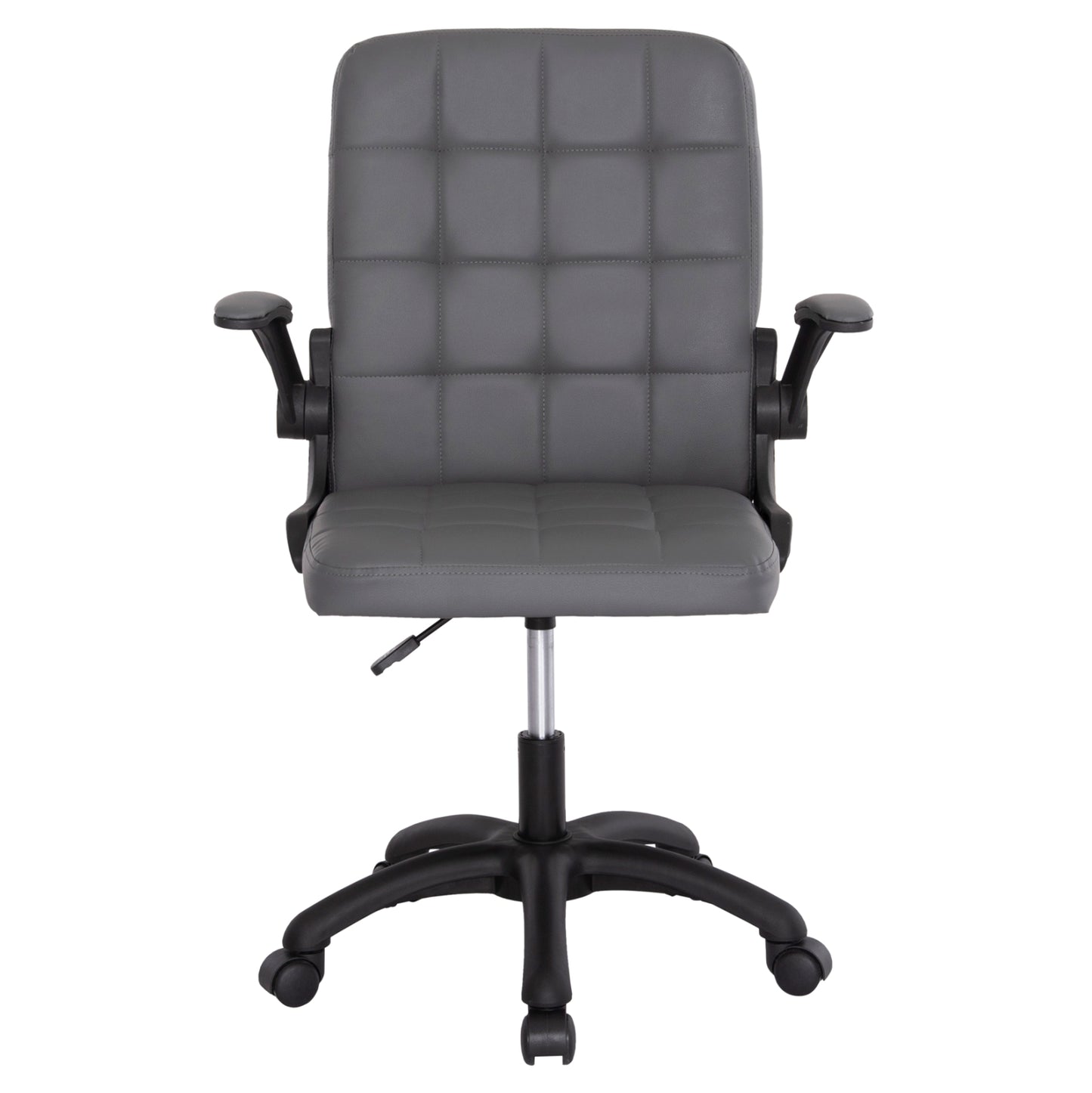 Office Chair Portima Hm1197.03 Grey Pvc-black Frame & Base 66.5x60x97hcm.