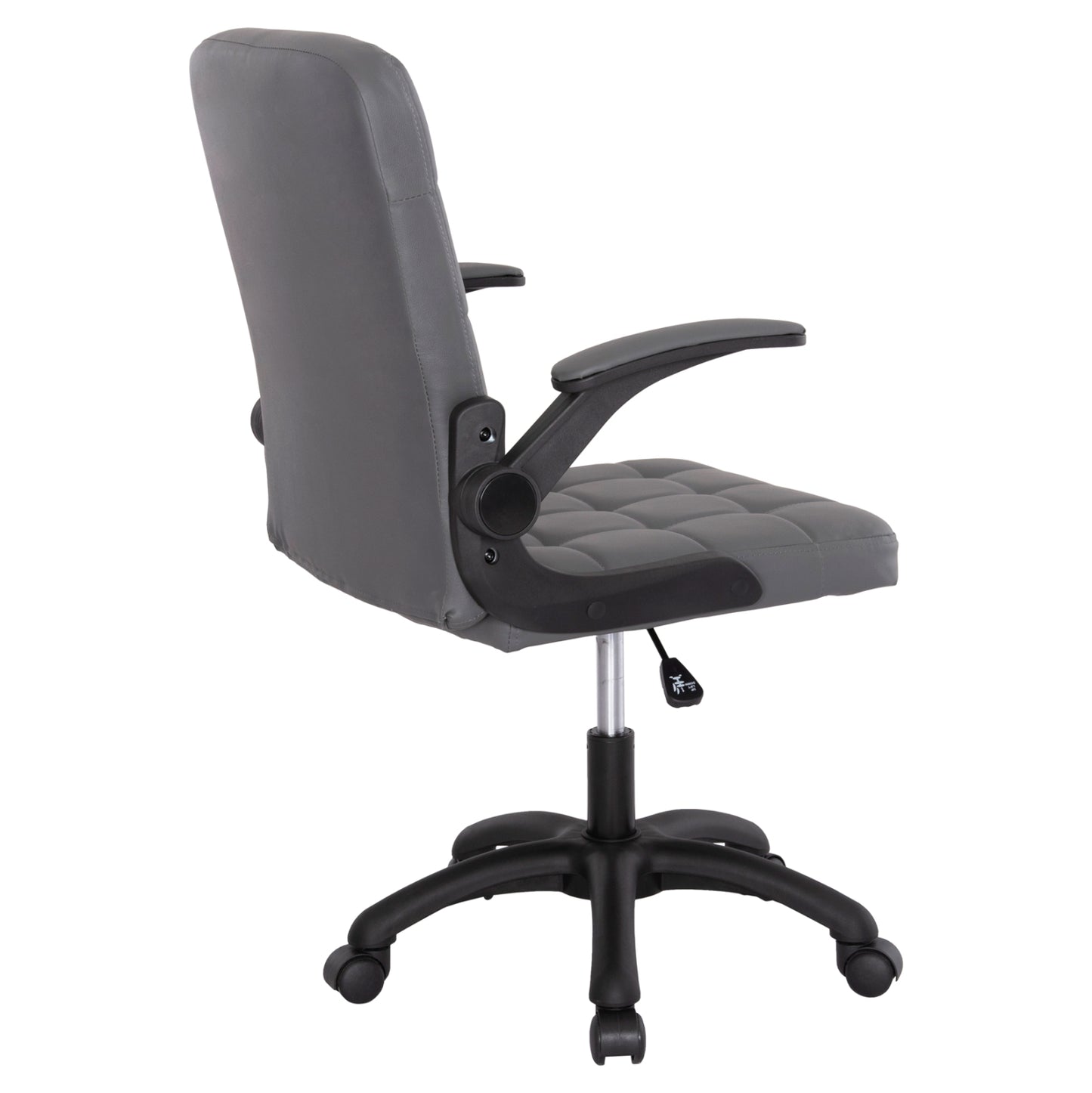 Office Chair Portima Hm1197.03 Grey Pvc-black Frame & Base 66.5x60x97hcm.