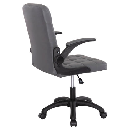 Office Chair Portima Hm1197.03 Grey Pvc-black Frame & Base 66.5x60x97hcm.